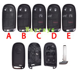 For Fiat M3N-40821302 4A chip PCF7953M with ASK 434mhz remote key