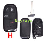 For Chrysler Jeep Fiat key shell without logo