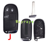 For Chrysler Jeep key shell with rectangle logo place