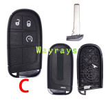 For Chrysler Jeep key shell with rectangle logo place