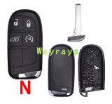 For Chrysler Jeep Fiat key shell without logo