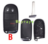 For Chrysler Jeep Fiat key shell without logo
