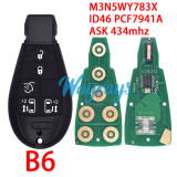 For Chrysler/Dodge M3N5WY783X IYZ-C01C ID46 chip PCF7941A with ASK 434mhz remote key