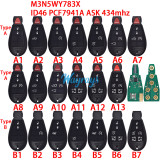 For Chrysler/Dodge M3N5WY783X IYZ-C01C ID46 chip PCF7941A with ASK 434mhz remote key
