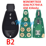 For Chrysler/Dodge M3N5WY783X IYZ-C01C ID46 chip PCF7941A with ASK 434mhz remote key