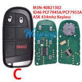 For Chrysler Grand Cherokee M3N-40821302 ID46 chip PCF7945A/PCF7953A with ASK 434mhz keyless remote key