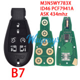 For Chrysler/Dodge M3N5WY783X IYZ-C01C ID46 chip PCF7941A with ASK 434mhz remote key