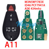 For Chrysler/Dodge M3N5WY783X IYZ-C01C ID46 chip PCF7941A with ASK 434mhz remote key
