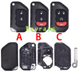 For Jeep Wrangler OHT1130261 4A chip PCF7939M with ASK 434mhz keyless remote key
