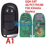 For Jeep GQ4-54T 4A chip PCF7953M with FSK 434mhz keyless remote key
