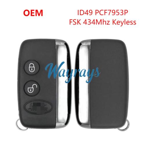 Original for LandRover ID49 chip PCF7953P with FSK 434mhz keyless 2 button remote key