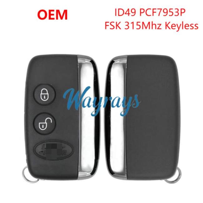 Original for LandRover ID49 chip PCF7953P with FSK 315mhz keyless 2 button remote key