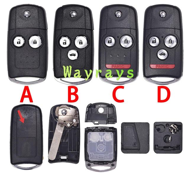 For Honda key shell without logo place