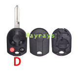 [3 parts] For Ford key shell with logo place