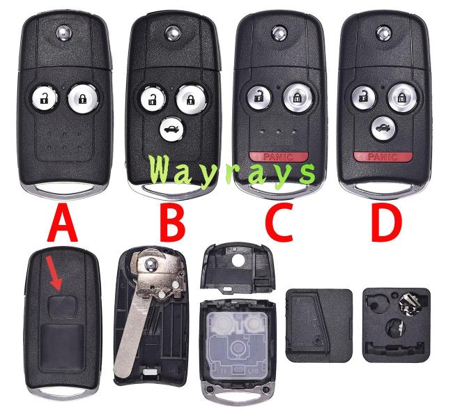 For Honda key shell with logo place