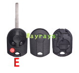 [3 parts] For Ford key shell with logo place