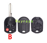 [3 parts] For Ford key shell with logo place