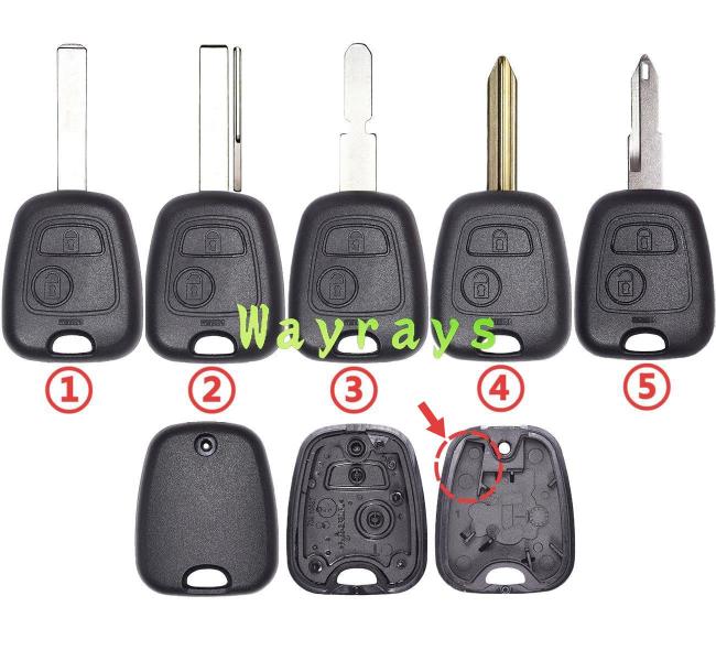 For Citroen Peugeot key shell without logo