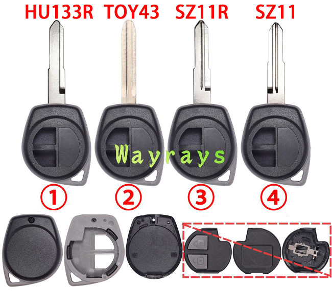 [Only the key shell part] For Suzuki KZ-SUZ003 without logo place