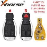 XNBZT1GL Xhorse Universal type BE 3 button wireless remote key No tokens