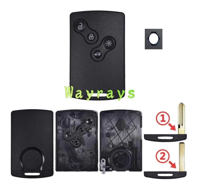 For Renault Clio 4 key shell with OEM logo place