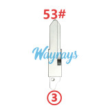 For Renault flip key blade,④7.2mm≠⑦7.6mm，①＝②=③＝⑤＝⑥=9.6mm,pls note your key blank groove before you buy