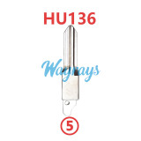 For Renault flip key blade,④7.2mm≠⑦7.6mm，①＝②=③＝⑤＝⑥=9.6mm,pls note your key blank groove before you buy