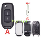 For Renault modified high quality key shell without logo place