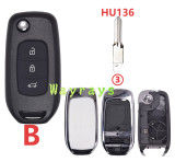 For Renault modified high quality key shell without logo place