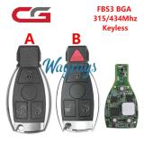 CG MB FBS3 BGA KeylessGo Key PCB 315/433MHZ for W204 W207 W212 W164 W166 W216 W221 W251