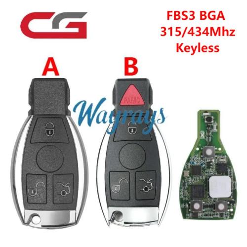 CG MB FBS3 BGA KeylessGo Key PCB 315/433MHZ for W204 W207 W212 W164 W166 W216 W221 W251