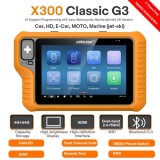 2026 OBDSTAR X300 Classic G3 Key Programmer with Built-in CAN FD DoIP, Support Car/ HD/ E-Car/ Motorcycles/ Jet Ski Get Free Key Sim and Motor Adapters