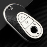 For Benz style car key Leather-textured TPU protective cover，please choose color