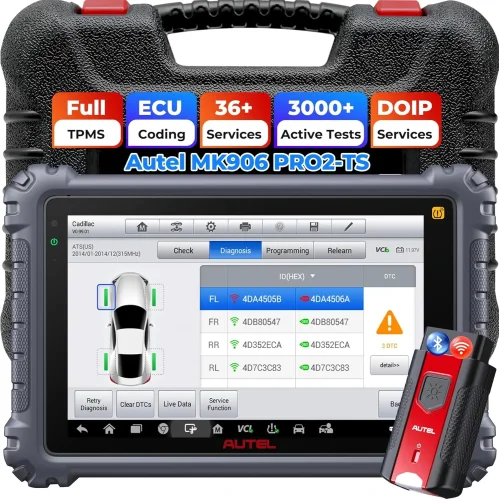 2026 AUTEL MK906 Pro2-TS Scanner with TPMS Functions ECU Coding, Bi-directional Control, Upgrade Ver of MS906 PRO-TS/ MS906 PRO/ MS906