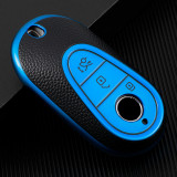 For Benz style car key Leather-textured TPU protective cover，please choose color