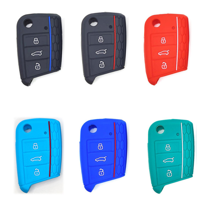 For VW style car key silicone protective cover,please choose color