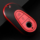 For Benz style car key Leather-textured TPU protective cover，please choose color