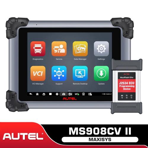 2026 Autel Maxisys MS908CV II Heavy Duty Truck Scanner with J2534 ECU Programming , Support Smart AutoVin 2.0 and Pre Post Scan Upgraded Version of MS908CV