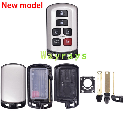 For Toyota Sienna key shell   without logo,the new model's color is different from the old model, don't have lights, but it feels better and is more durable than the old one. new model by default delivery.