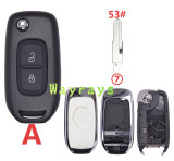 For Renault modified high quality key shell with logo place
