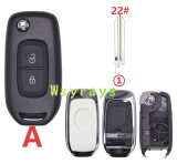 For Renault modified high quality key shell with logo place
