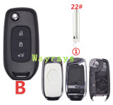 For Renault modified high quality key shell with logo place