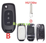 For Renault modified high quality key shell with logo place