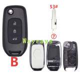 For Renault modified high quality key shell with logo place