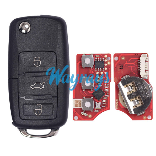 XKB520EN Xhorse B5 type Second Generation 3 button wire remote key,Replace XKB501EN