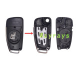 For Audi A6L 3 button  key shell with OEM logo place