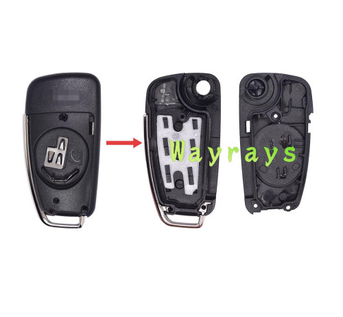For Audi A6L 3 button  key shell with OEM logo place