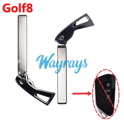 For VW B8 Golf8 emergency key blade
