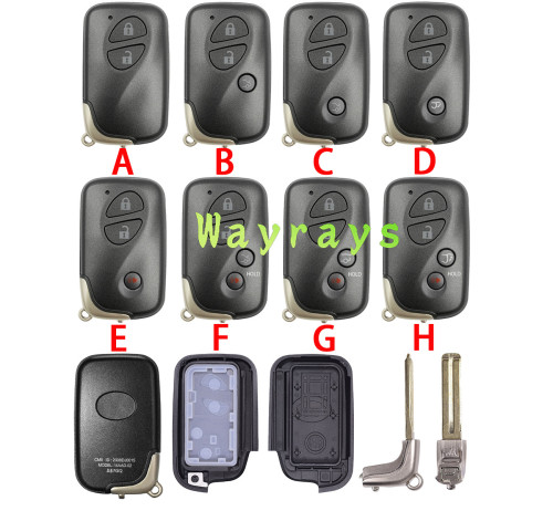 For Lexus key shell with oval logo place