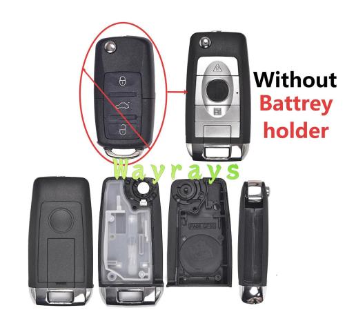 [without battery holder] For VW B5 key modified shell like Rollsroyce style with logo place without blade